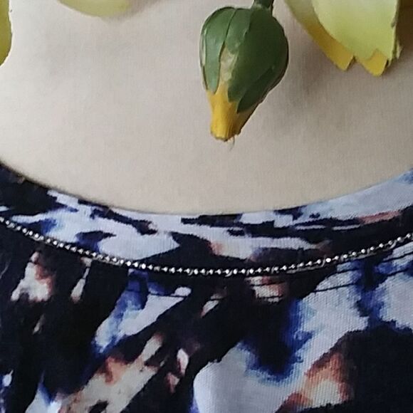 Jennifer Lopez Tank Top Long Dressy Bling Marble Pattern size 0X - Picture 3 of 11